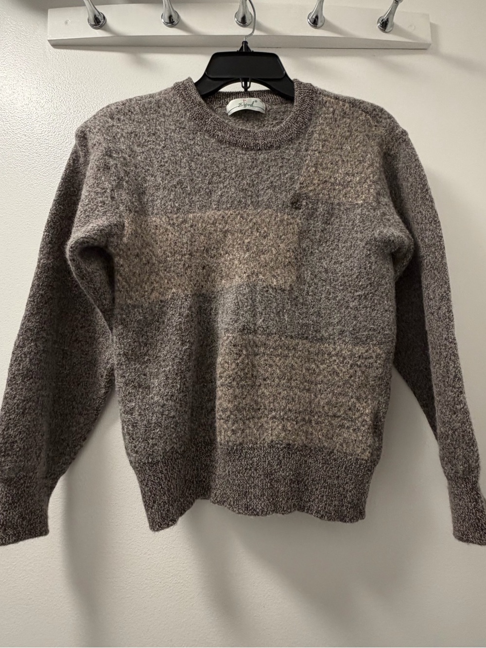Vintage ELORD 100% Wool Colourblock Knit Sweater Korean Size 100